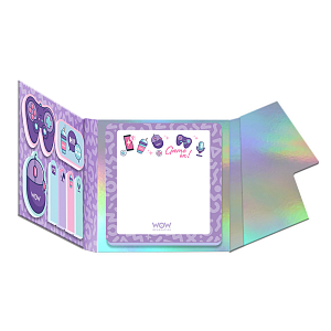 Блокнот WOW Generation с набором стикеров, фиолетовый