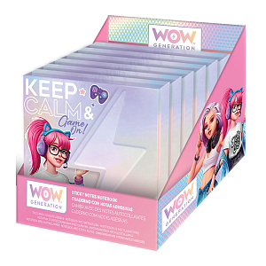 Блокнот WOW Generation с набором стикеров, фиолетовый