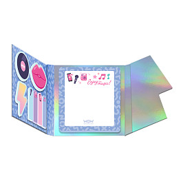 Блокнот WOW Generation с набором стикеров, голубой