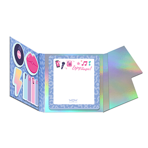 Блокнот WOW Generation с набором стикеров, голубой