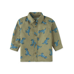Рубашка с длинным рукавом Gingersnaps "Baby Zeph Rex Rave", хаки