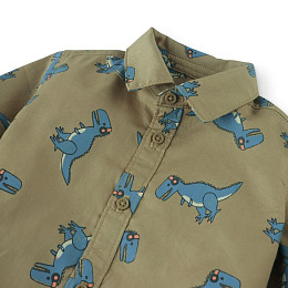 Рубашка с длинным рукавом Gingersnaps "Baby Zeph Rex Rave", хаки