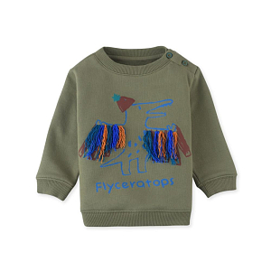 Свитшот Gingersnaps "Baby Fincher Flyceratops", птицезавр хаки