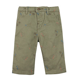 Брюки прямые Gingersnaps " Baby Harry Dino Party", хаки