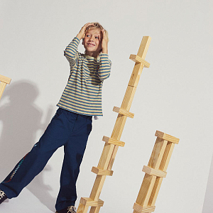 Брюки прямые Gingersnaps "Erik Blue", синие