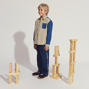 Брюки прямые Gingersnaps "Erik Blue", синие