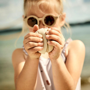 Набор развивающих мячей силиконовых nuuroo "Neo", 4 шт, микс с коричневым