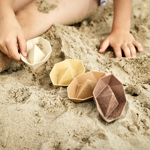 Набор лодок силиконовых nuuroo "Asger", 4 шт, микс с коричневым