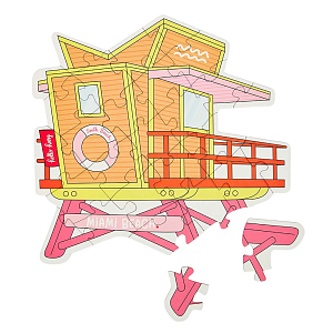 Пазл Hello Hossy "Miami Plage", 28 деталей