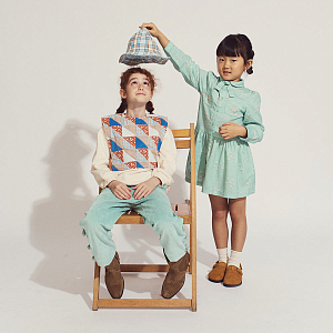 Свитшот с жилетом Gingersnaps "Winifred Patchwork", мульти микс с ванильным