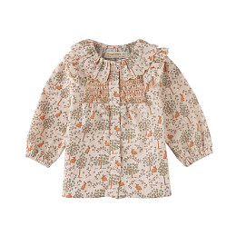 Блуза с длинным рукавом Gingersnaps "Baby Carrie Bunny Meadows", кремовая