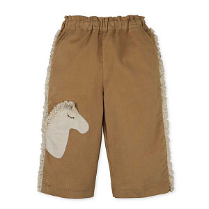 Брюки прямые Gingersnaps "Baby Jolene Horse", карамельные