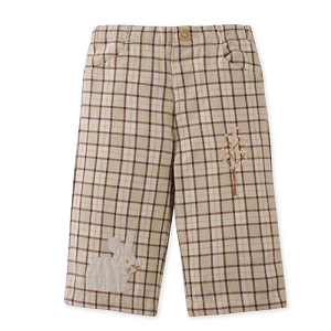 Брюки прямые Gingersnaps "Baby Keziah Carter", шотландская бежевая клетка