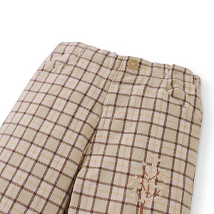 Брюки прямые Gingersnaps "Baby Keziah Carter", шотландская бежевая клетка