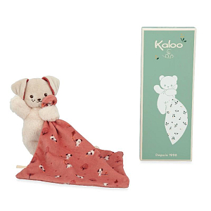 Игрушка-комфортер Kaloo "Собачка", серия "Carré Douceur", кирпичный, 18 см