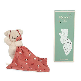 Игрушка-комфортер Kaloo "Собачка", серия "Carré Douceur", кирпичный, 18 см