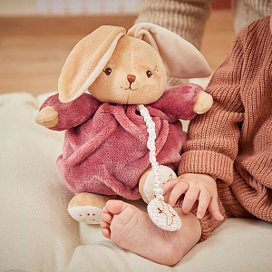 Мягкая игрушка музыкальная Kaloo "Кролик Chubby Rabbit", серия "Intemporel", бургунди, 17 см