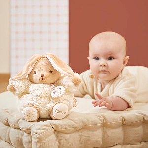 Мягкая игрушка музыкальная Kaloo "Кролик Chubby Rabbit", серия "Intemporel", кремовый, 17 см