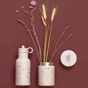 Термос для еды Fresk "Цветочная Лужайка", молочный, 300 мл