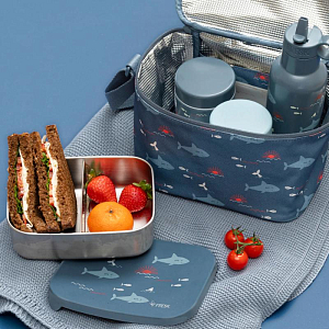 Термос для еды Fresk "Добрые Акулы", голубой, 300 мл