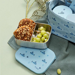 Ланч-бокс с разделителями Fresk "Наутилус", бирюзовый