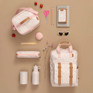 Термосумка Fresk "Цветочная Лужайка", молочная, большая