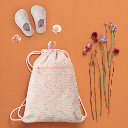 Сумка-рюкзак для бассейна Fresk "Цветочная Лужайка", молочная