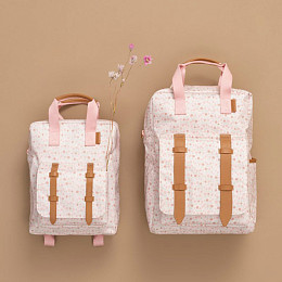 Рюкзак Fresk "Цветочная Лужайка", молочный, маленький, водонепроницаемый