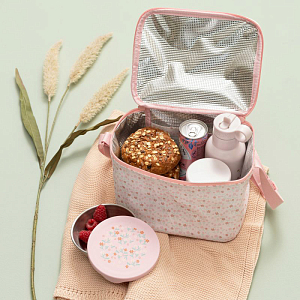 Бутылка-термос для напитков Fresk "Цветочная Лужайка", молочная, 350 мл