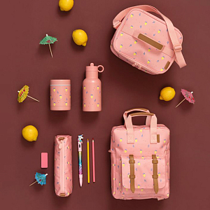 Бутылка-термос для напитков Fresk "Спелые Фрукты", розовая, 350 мл