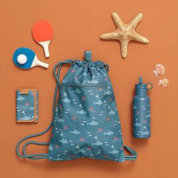 Бутылка-термос для напитков Fresk "Добрые Акулы", голубая, 500 мл