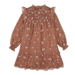Платье с длинным рукавом Gingersnaps "Brumhilda Ackermann", коричневое с цветами