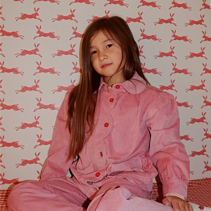 Блуза-овершот вельветовая Flöss "Mia Velvet Rose", бархатная роза