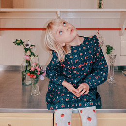 Платье с длинным рукавом Flöss "Sofia Navy Space Berry", звездные ягоды