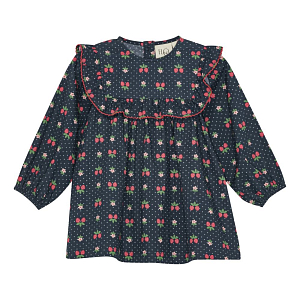 Платье с длинным рукавом Flöss "Sofia Navy Space Berry", звездные ягоды