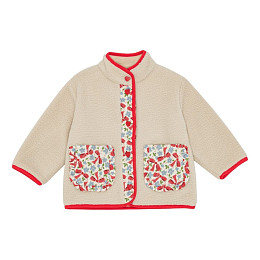 Жакет флисовый Flöss "Andrea Sand Pink", карнавал цветов на песке