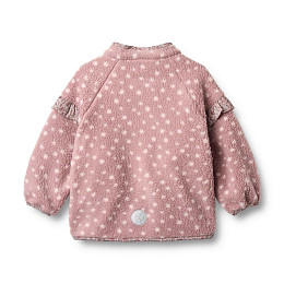 Кофта флисовая на молнии Wheat "Ellena Rosewood Dots", горох на пудровом