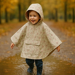 Дождевик Wheat "Drops Slightly Green Flowers", цветы в зелени