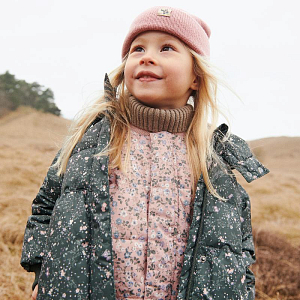 Жилет дутый Wheat "Lakas Rose Powder Flowers", розовая акварель