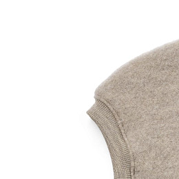 Шапка-шлем из шерсти мериноса Wheat "Eli Khaki Melange", светло-серая