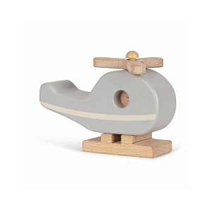 Игрушечный деревянный вертолет Конгес Слойд (Konges Slojd), серый (уцененный)