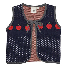 Жилет вязаный Flöss "Esther Navy Space", яблочные астероиды