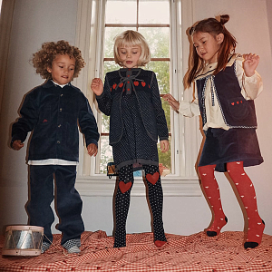 Платье вязаное с длинным рукавом Flöss "Esther Navy Space", яблочные астероиды