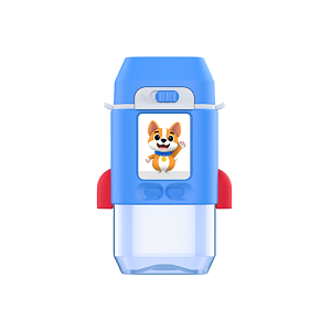 Умная бутылочка с тамагочи LUMICUBE "DRINKME", голубая, 350 мл