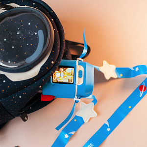 Умная бутылочка с тамагочи LUMICUBE "DRINKME", голубая, 350 мл