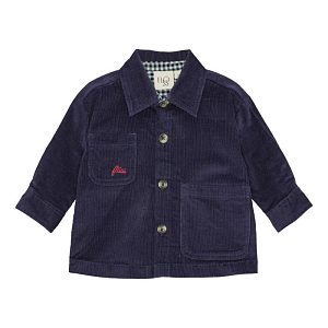 Рубашка-овершот вельветовая Flöss "Billie New Navy", ночное море