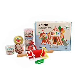 Набор теста для лепки LUKNO с аксессуарами "Цирк"