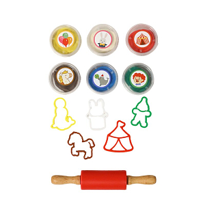 Набор теста для лепки LUKNO с аксессуарами "Цирк"