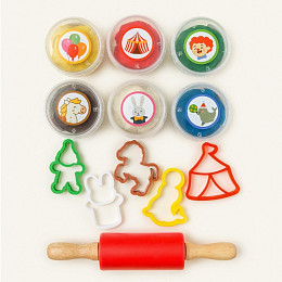 Набор теста для лепки LUKNO с аксессуарами "Цирк"