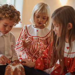 Платье с длинным рукавом Flöss "Noelle Holiday Stripe", праздничная поэзия